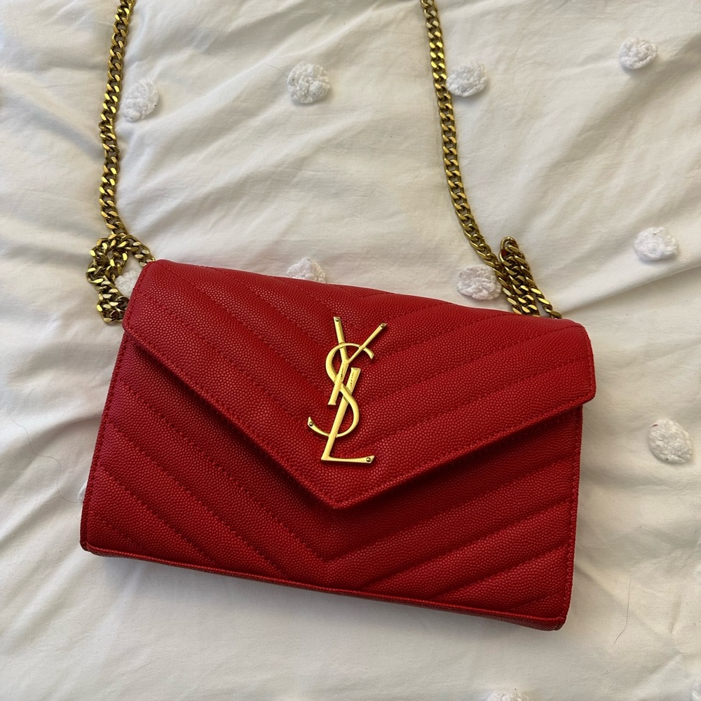 Red and Gold Crossbody Bag